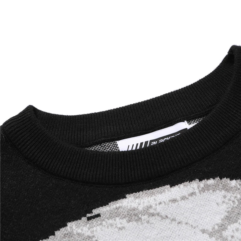 Death Note Knitted Cotton Pullover Sweater